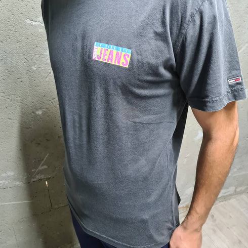 TommyJeans חולצת טומי גינס טישרט אפור מהמם